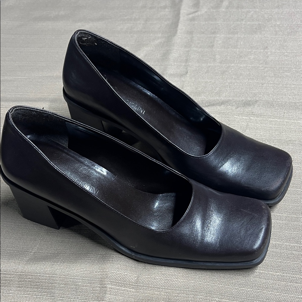 Enzo Angiolini Brown Leather Heels